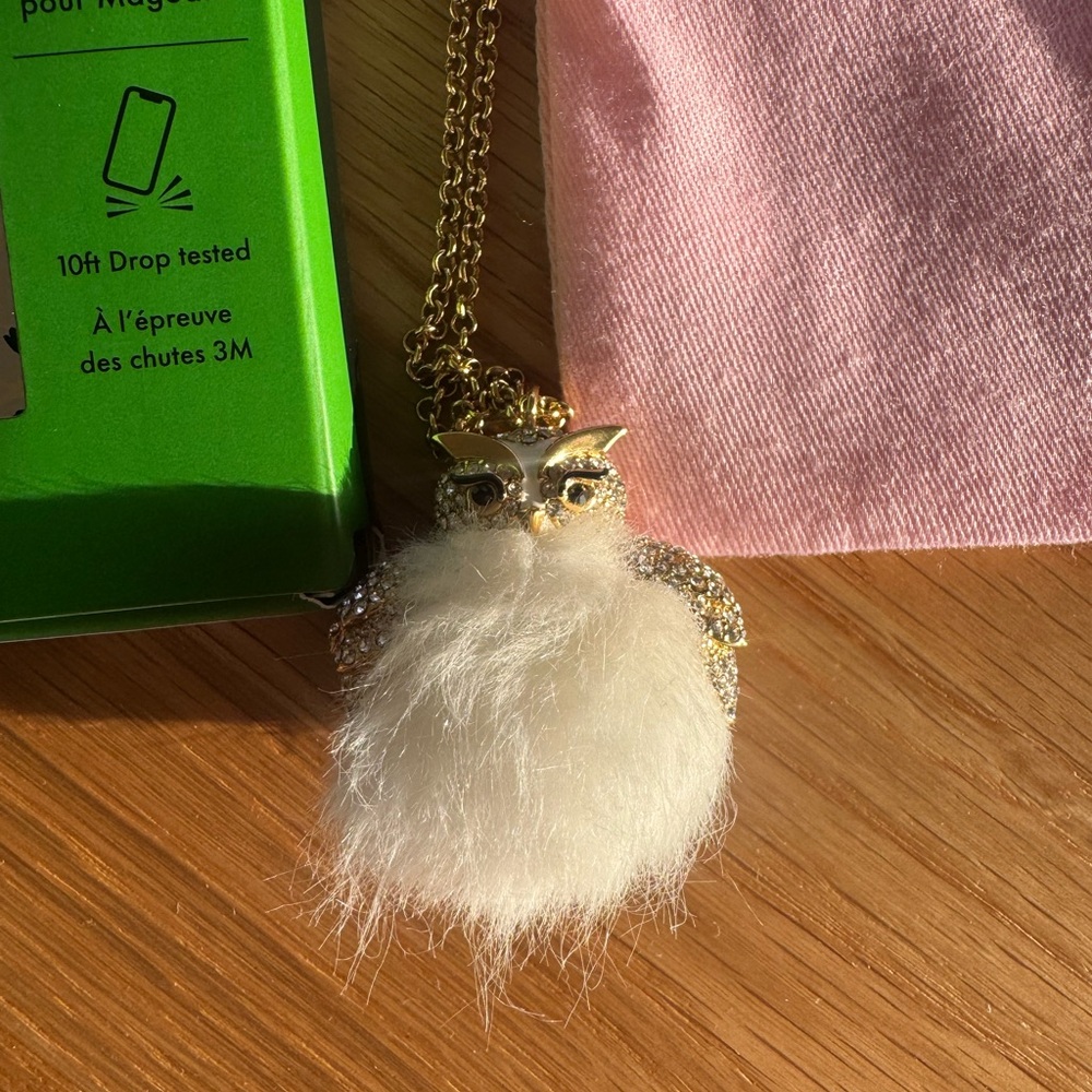 Kate Spade Gold Necklace with White Owl Pendant - offer expires 11/10 - Picture 3 of 3